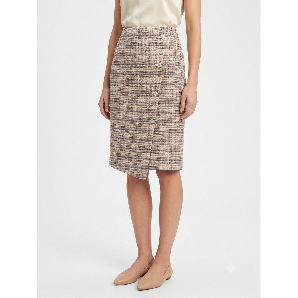 Halogen Tweed Plaid Asymmetric Academia Sophisticated Classic Prep Pencil‎ 8